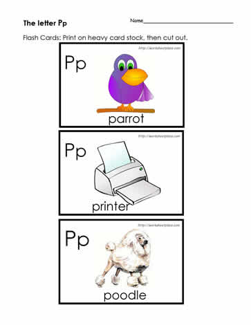 The Letter P Flashcards